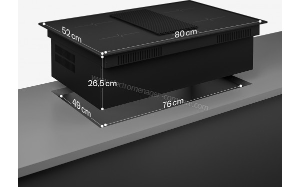 KLARSTEIN Velaire 80 Induction Basic Noir - Dimensions
