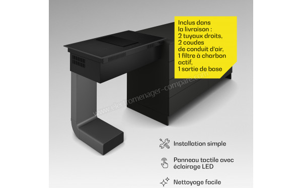 KLARSTEIN Velaire 80 Induction Hybrid Noir - Mise en situation