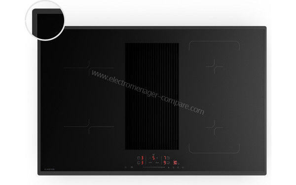 KLARSTEIN Velaire 80 Induction Hybrid Noir - Vue du dessus