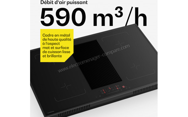 KLARSTEIN Velaire 80 Induction Flex Noir - D&eacute;bit d'air puissant