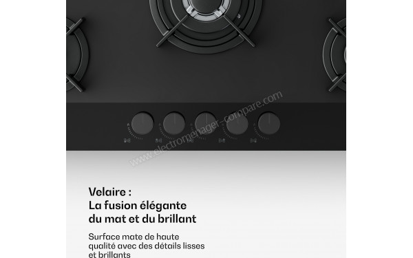 KLARSTEIN Velaire 90 Gaz Noir - Panneau de commandes