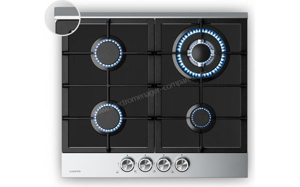 KLARSTEIN Verosteel 60 Gaz Argent - Vue du dessus