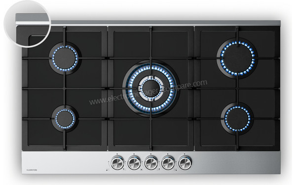 KLARSTEIN Verosteel 90 Gaz Argent - Vue du dessus