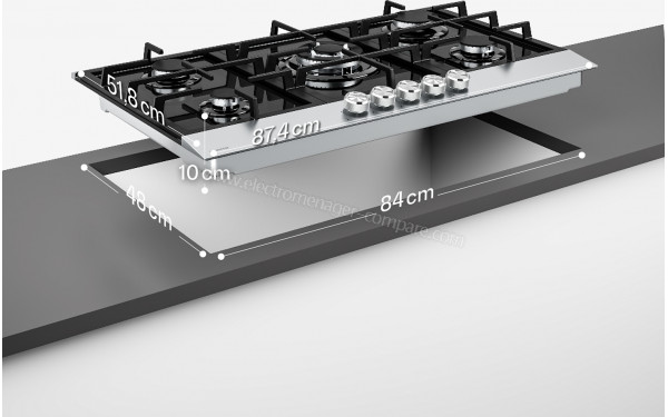 KLARSTEIN Verosteel 90 Gaz Argent - Dimensions