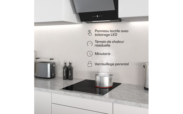 KLARSTEIN Verosteel 45 Vitroc&eacute;ramique Noir - Mise en situation