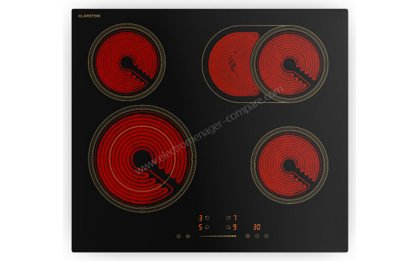 KLARSTEIN Victoria 60 Vitroc&eacute;ramique Noir - Vue du dessus