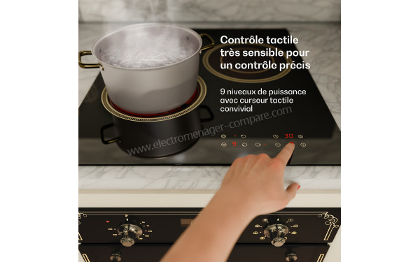 KLARSTEIN Victoria 45 Vitroc&eacute;ramique Noir - Panneau de commandes