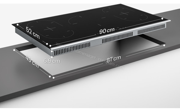 KLARSTEIN Verosteel 90 Induction Noir - Dimensions