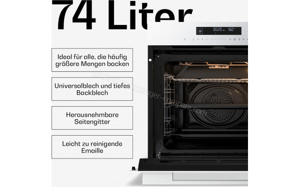 KLARSTEIN Velaire 74L Blanc - Dimensions