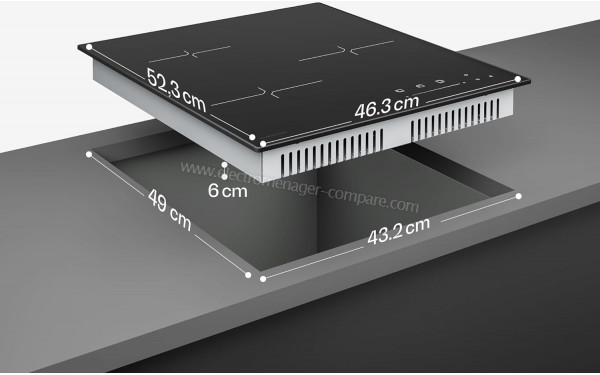 KLARSTEIN Velaire 45 Induction Noir - Dimensions