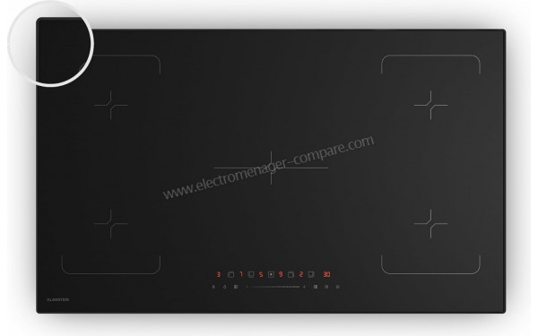 KLARSTEIN Velaire 90 Induction Noir - Vue du dessus