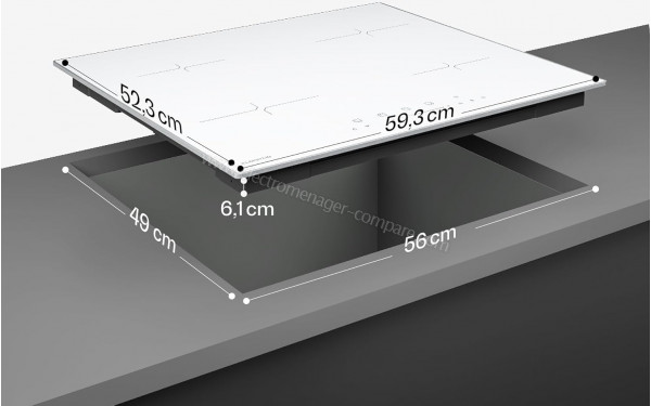KLARSTEIN Velaire 60 Induction Blanc - Dimensions