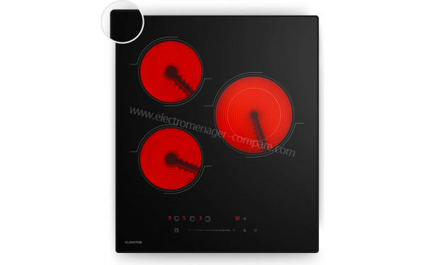 KLARSTEIN Velaire 45 Vitroc&eacute;ramique Noir - Vue du dessus