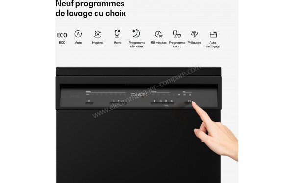 KLARSTEIN Velaire 60 cm Noir Pose-Libre - Vue des programmes