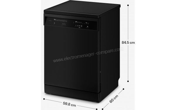 KLARSTEIN Velaire 60 cm Noir Pose-Libre - Dimensions