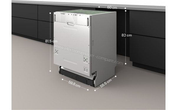 KLARSTEIN Velaire 60 cm Int&eacute;grable - Dimensions