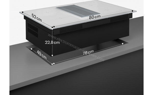 KLARSTEIN Velaire 80 Induction Blanc - Dimensions