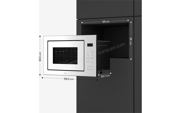 KLARSTEIN Velaire 850W Blanc - Dimensions