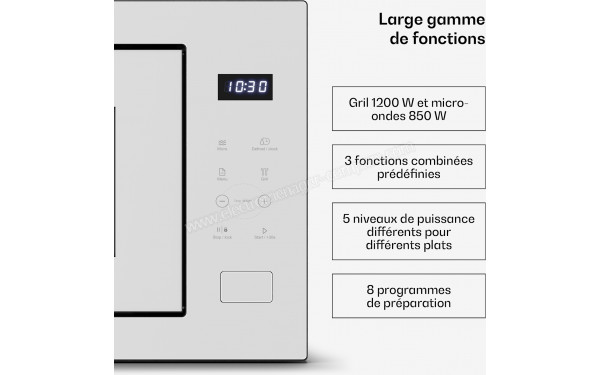 KLARSTEIN Velaire 850W Blanc - Panneau de commandes