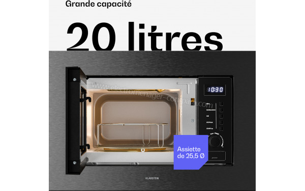 KLARSTEIN Verosteel 700W Noir - Dimensions