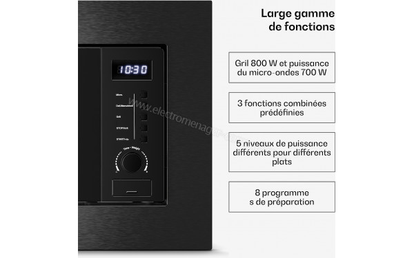 KLARSTEIN Verosteel 700W Noir - Panneau de commandes