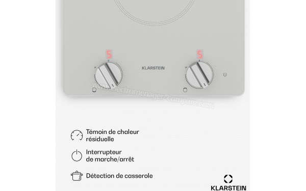 KLARSTEIN Kochheld 2 Blanc - Panneau de commandes