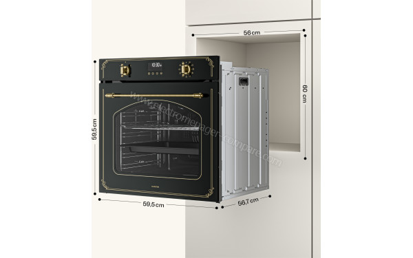 KLARSTEIN Victoria 76 Noir - Dimensions