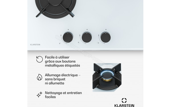 KLARSTEIN Goldflame 3 Blanc 2023 - Panneau de commandes