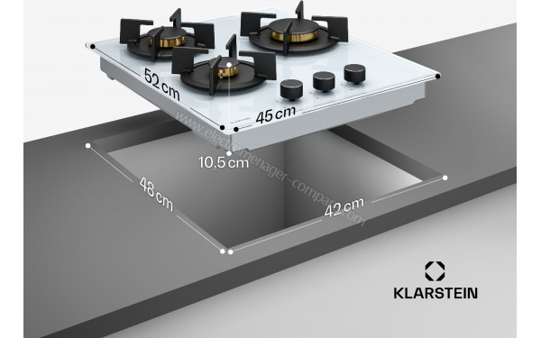 KLARSTEIN Goldflame 3 Blanc 2023 - Dimensions