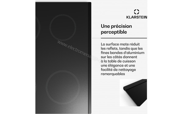 KLARSTEIN Kochheld 4 Noir - Zoom sur les bordures