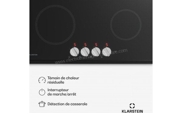 KLARSTEIN Kochheld 4 Noir - Panneau de commandes