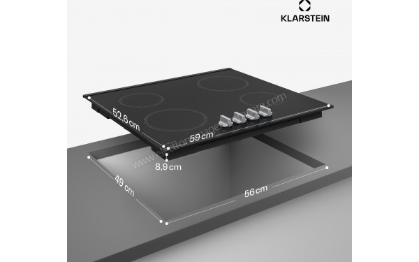KLARSTEIN Kochheld 4 Noir - Dimensions