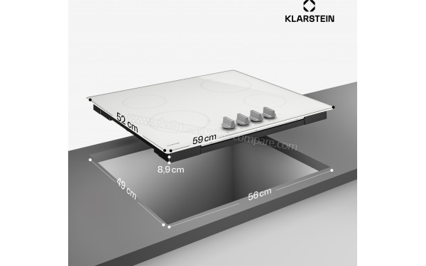 KLARSTEIN Kochheld 4 Blanc - Dimensions