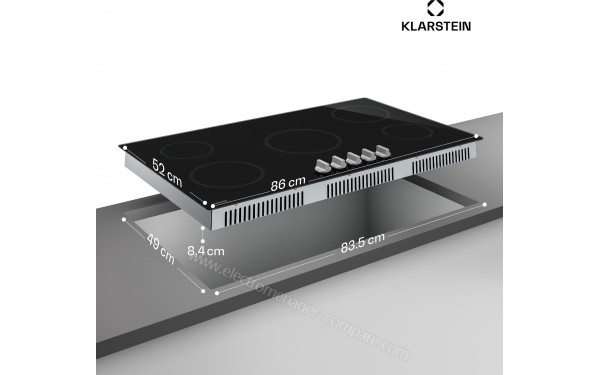 KLARSTEIN Kochheld 5 Noir - Dimensions