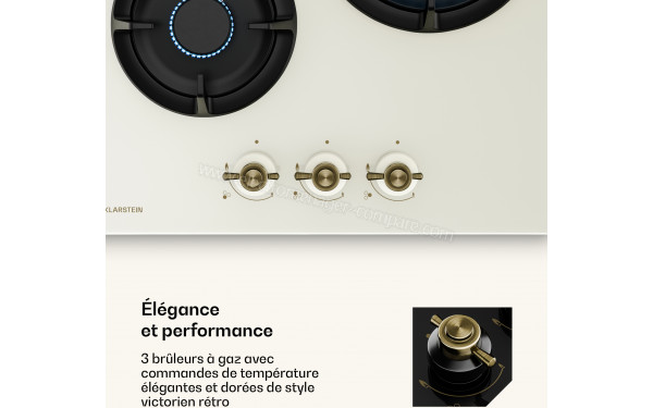 KLARSTEIN Victoria Gaz 3 Cr&egrave;me - Panneau de commandes
