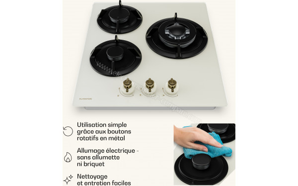 KLARSTEIN Victoria Gaz 3 Cr&egrave;me - Vue de face