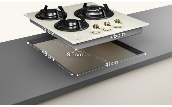 KLARSTEIN Victoria Gaz 3 Cr&egrave;me - Dimensions