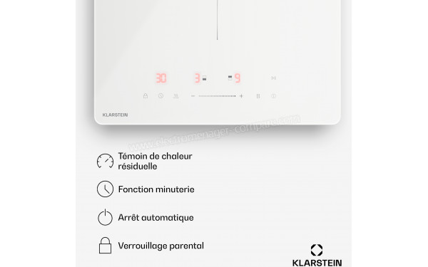 KLARSTEIN PowerGlide 30 Noir - Panneau de commandes