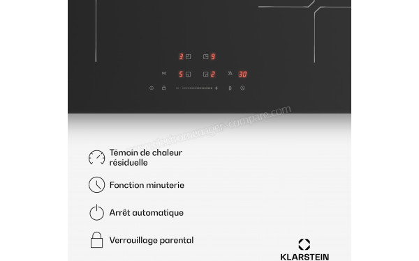 KLARSTEIN PowerGlide 60 Noir Mat - Panneau de commandes