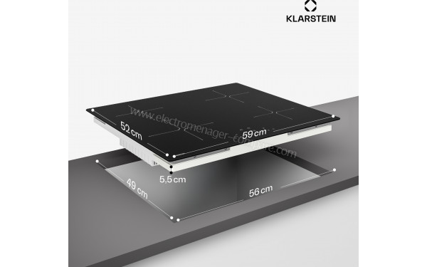 KLARSTEIN PowerGlide 60 Noir Mat - Dimensions
