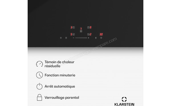 KLARSTEIN PowerGlide 90 Noir - Panneau de commandes