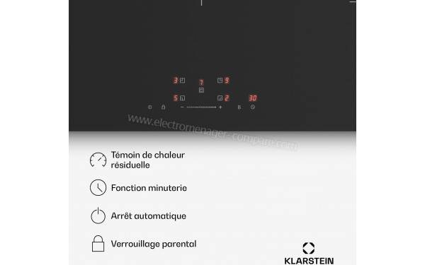 KLARSTEIN PowerGlide 90 Noir Mat - Panneau de commandes