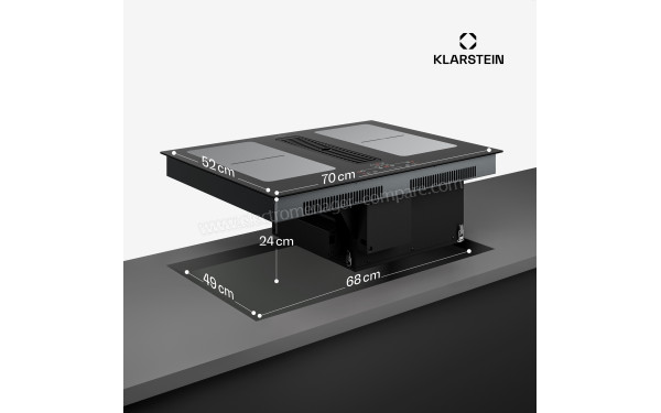 KLARSTEIN Full House 70 Noir - Dimensions