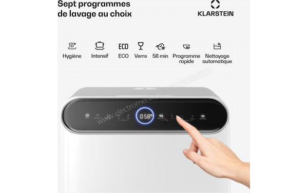 KLARSTEIN Oceana Blanc 2026 - Panneau de commandes