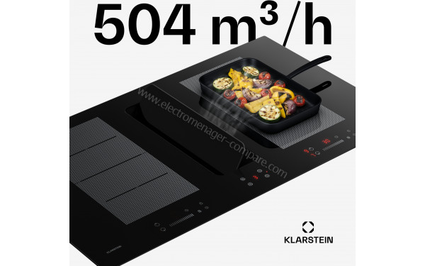 KLARSTEIN ChefFusion 90 Noir - Hotte int&eacute;gr&eacute;e