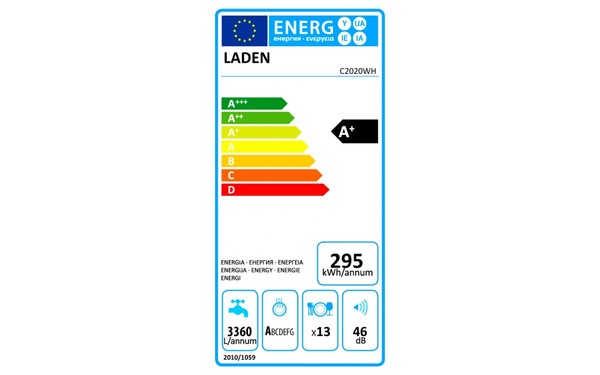 LADEN C2020WH - &Eacute;tiquette &eacute;nergie