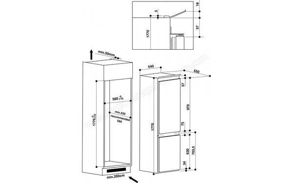 LADEN CO190A+ - Schema d'encastrement