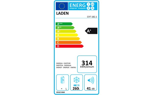 LADEN CVT 182.1 - &Eacute;tiquette &eacute;nergie