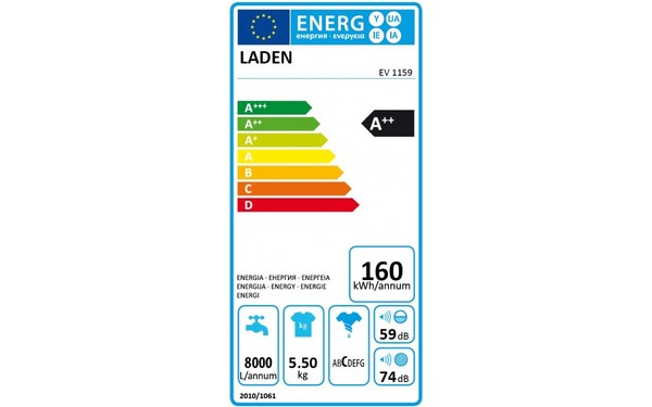 LADEN EV1159 - &Eacute;tiquette &eacute;nergie