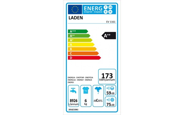 LADEN EV1161 - &Eacute;tiquette &eacute;nergie